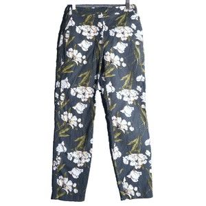 Abercrombie & Fitch Pants Womens Size 0 Ankle Floral Gray